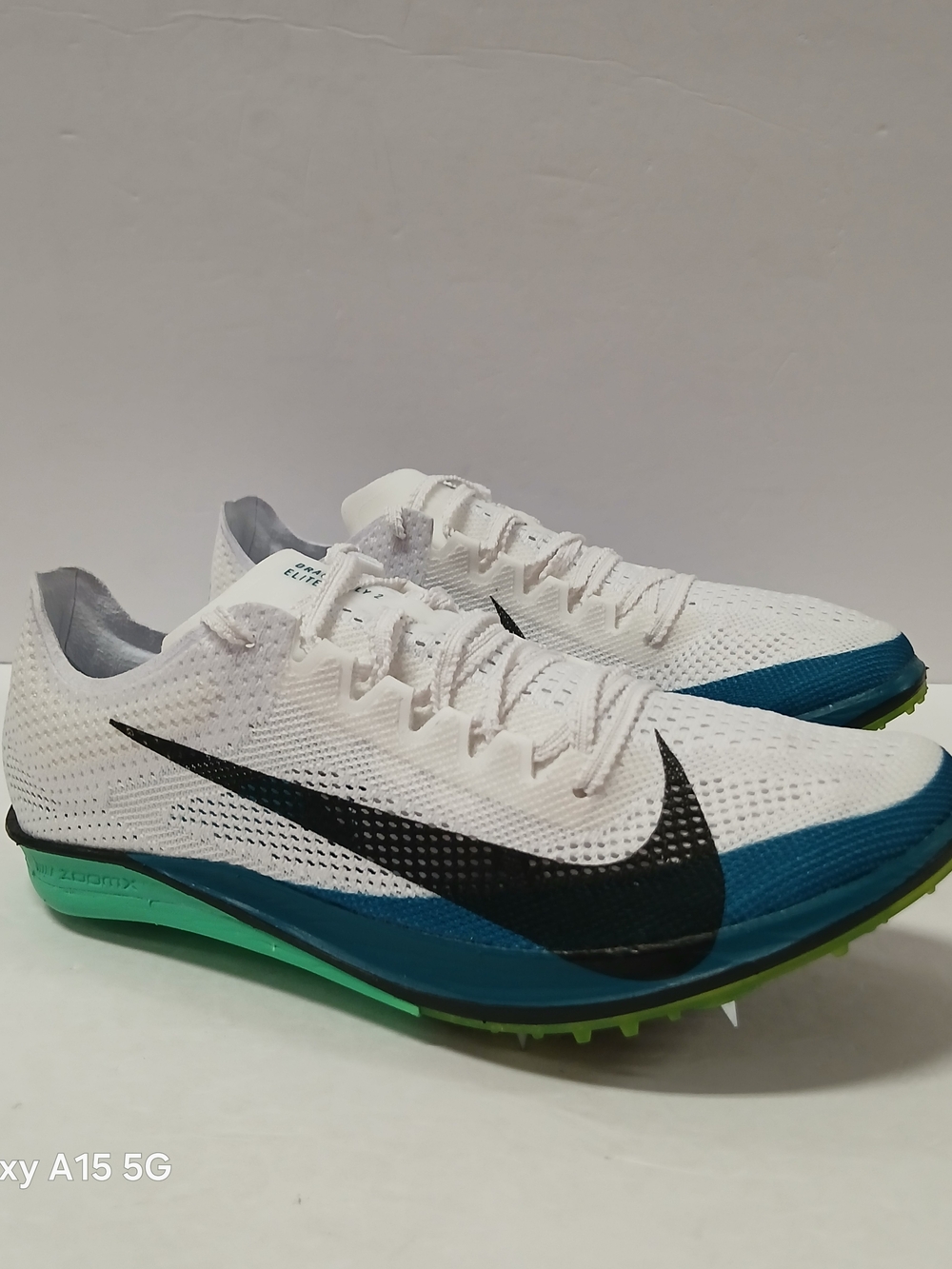 Nike ZoomX Dragonfly 2 Elite White Black Spruce Track Spikes FZ9315-1 Size 5 New